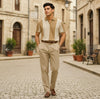 Vintage Johnny Collar Polo - Beige