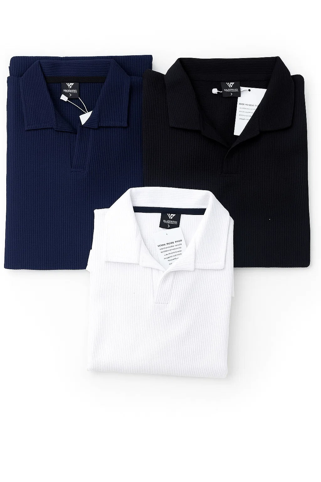 3-Pack Knitted Polo Shirts