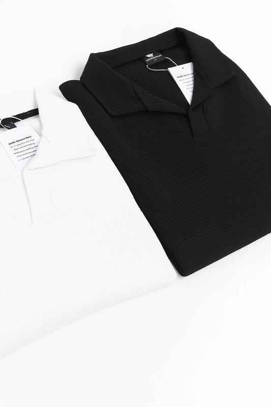 2-Pack Knitted Polo Shirts
