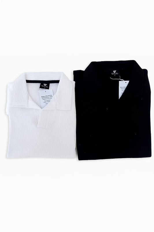 2-Pack Knitted Polo Shirts